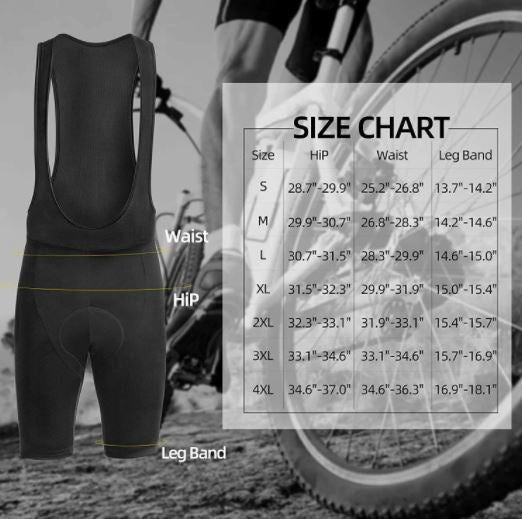 ROCKBROS Fahrradhose mit Träger Trägerhose Kurz Gepolsterte Radhose M-4XL