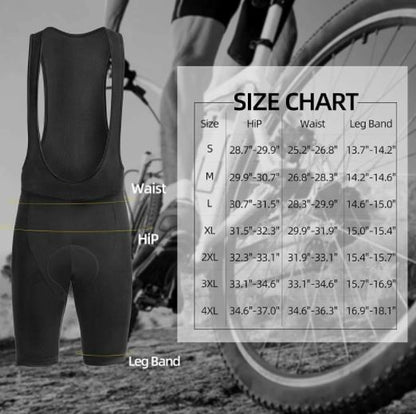 ROCKBROS Fahrradhose mit Träger Trägerhose Kurz Gepolsterte Radhose M-4XL