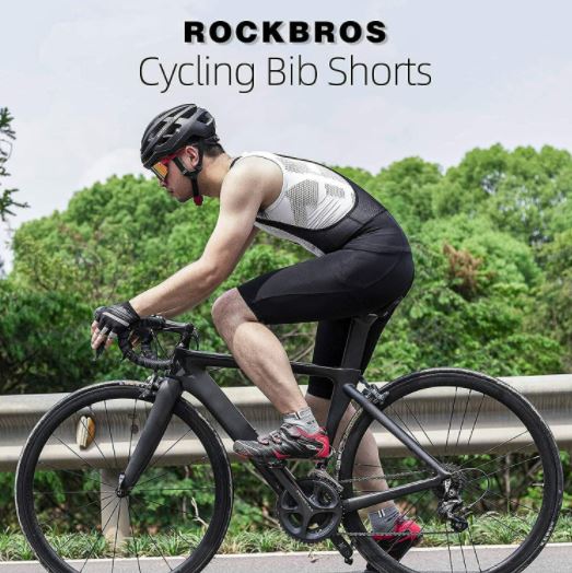 ROCKBROS Fahrradhose mit Träger Trägerhose Kurz Gepolsterte Radhose M-4XL