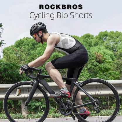 ROCKBROS Fahrradhose mit Träger Trägerhose Kurz Gepolsterte Radhose M-4XL