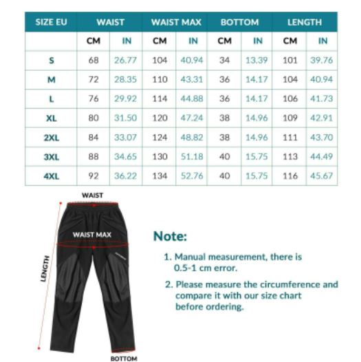 ROCKBROS Winter Hose Herren Radhose Winddicht Thermo Fahrradhose M-4XL