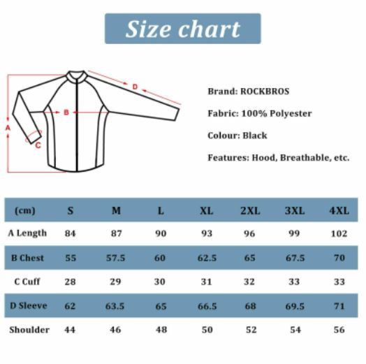 ROCKBROS Regenmantel Regenjacke Wasserdicht Winddicht Damen Herren