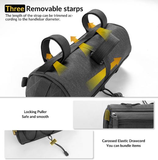 ROCKBROS Fahrradtasche Fahrrad Lenkertasche Aufbewahrungstasche Multifunktional