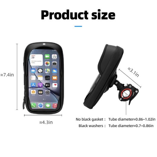 ROCKBROS Handytasche Fahrrad Rahmentasche Handyhalterung Lenkertasche für 6,2" Handy Motorrad