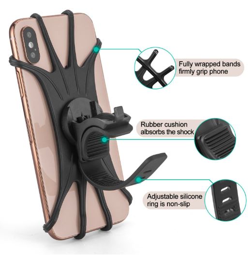 ROCKBROS Handyhalter Fahrrad 360° Drehbar Handyhalterung für 4.0-6.8" Smartphone