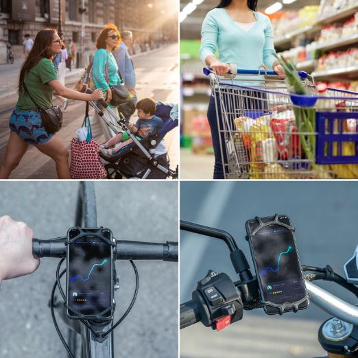 ROCKBROS Handyhalter Fahrrad 360° Drehbar Handyhalterung für 4.0-6.8" Smartphone