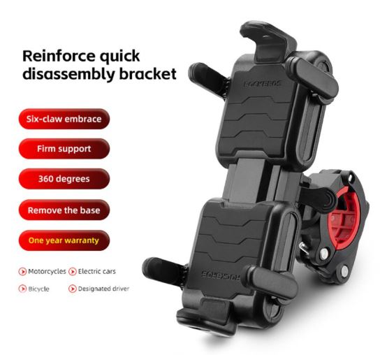 ROCKBROS Fahrrad Handyhalterung Motorrad Halter Lenker 360° Universal Smartphone