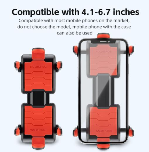 ROCKBROS Fahrrad Handyhalterung Motorrad Halter Lenker 360° Universal Smartphone