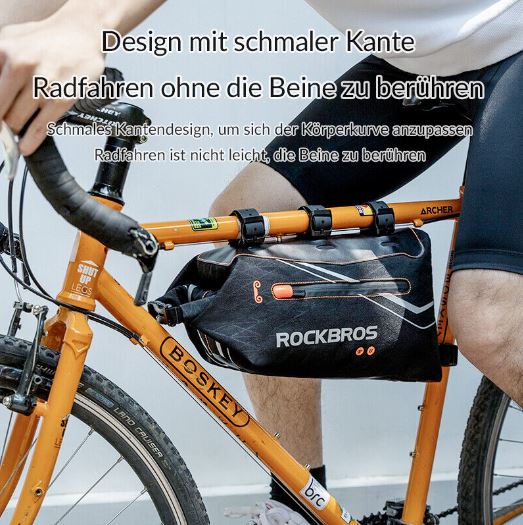 ROCKBROS Rahmentasche Oberrohrtasche Fahrrad Tasche für MTB Rennrad E-Bike 3,5L