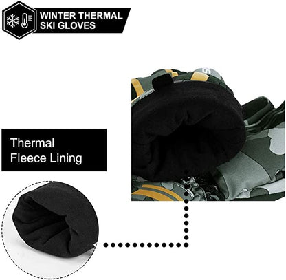 ROCKBROS Skihandschuhe Wasserdicht Extra Warm Anti-Rutsch für Herren