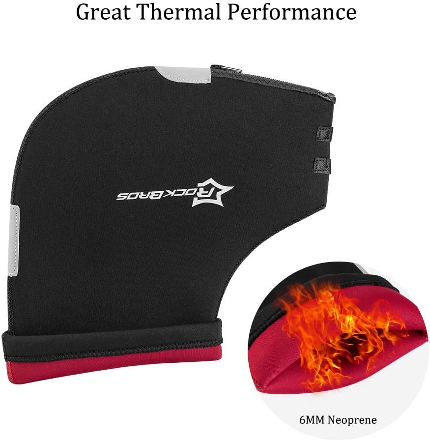 ROCKBROS D16-B Lenker Handschuhe Winter Thermo Winddicht Lenkerstulpen für Fahrrad Gefüttert Wasserabweisend