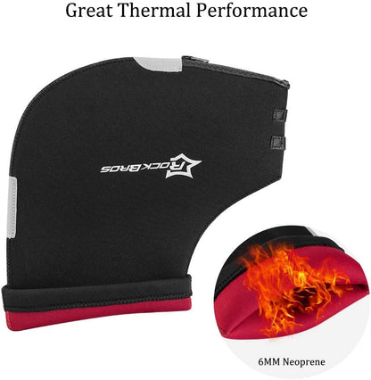 ROCKBROS D16-B Lenker Handschuhe Winter Thermo Winddicht Lenkerstulpen für Fahrrad Gefüttert Wasserabweisend