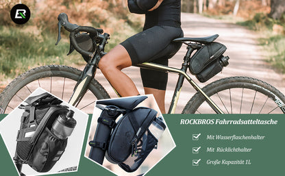 ROCKBROS C7-1 Fahrrad Satteltasche Mit Flaschenhalter Wasserdicht