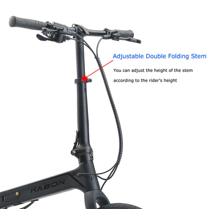 KABON City Faltrad Carbon Shimano Altus 9S 20 Zoll