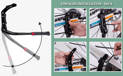 ROCKBROS Fahrradständer Höhenverstellbar Seitenständer Einstellbar 24-29 Zoll Alu