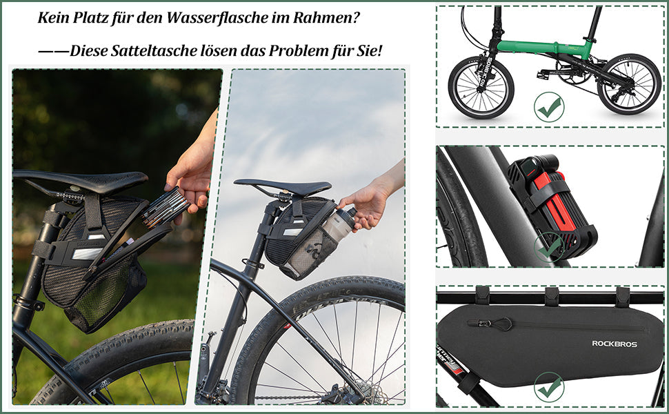 ROCKBROS C7-1 Fahrrad Satteltasche Mit Flaschenhalter Wasserdicht