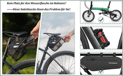 ROCKBROS C7-1 Fahrrad Satteltasche Mit Flaschenhalter Wasserdicht