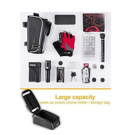ROCKBROS 017 Fahrrad Rahmentasche Wasserdicht für Handy bis zu 6.5 Zoll