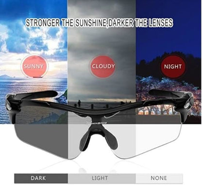 ROCKBROS 10068 Sonnenbrille Photochromatische Fahrradbrillen Selbsttönend