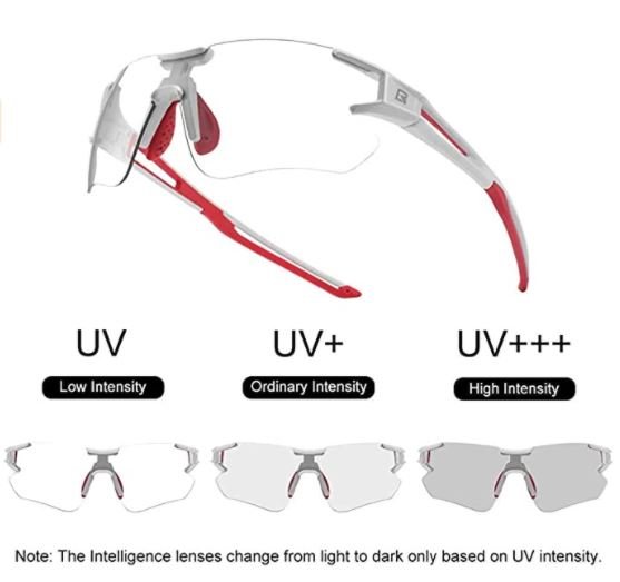 ROCKBROS 10125 Photochrome Fahrradbrille Transprante Selbsttönende