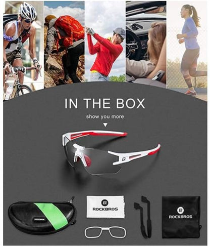 ROCKBROS 10125 Photochrome Fahrradbrille Transprante Selbsttönende