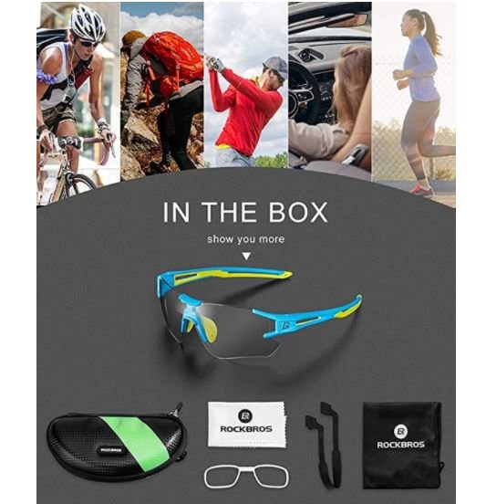 ROCKBROS 10125 Photochrome Fahrradbrille Transprante Selbsttönende