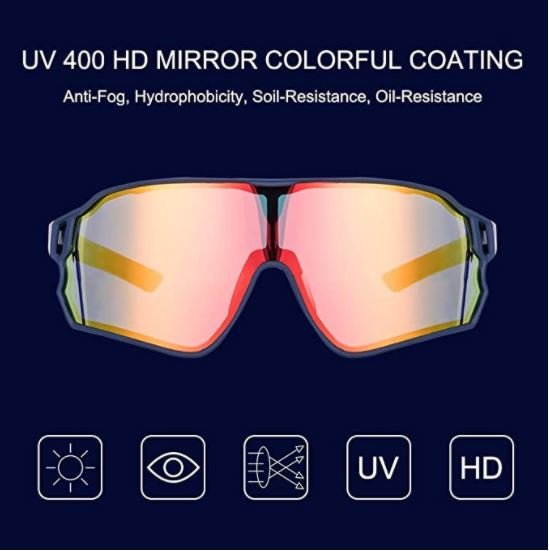 ROCKBROS 10134 Fahrradbrille Polarisiert Sonnenbrille mit UV400-Schutz