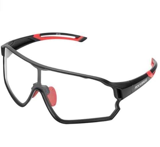 ROCKBROS 10135 Photochrome Fahrradbrille UV400 Transparent Selbsttönend