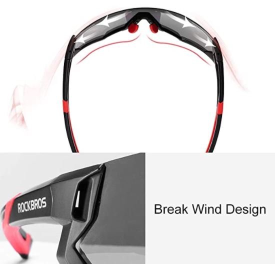 ROCKBROS 10135 Photochrome Fahrradbrille UV400 Transparent Selbsttönend