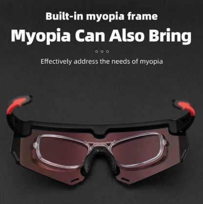 ROCKBROS 2 in 1 Polarisierte Sonnenbrille Magnetische Sportbrille mit Wechsellinsen