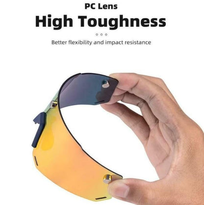 ROCKBROS 2 in 1 Polarisierte Sonnenbrille Magnetische Sportbrille mit Wechsellinsen