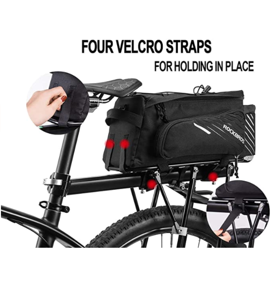 ROCKBROS A9-BK Gepäckträgertasche Faltbare Seitentaschen 9-12L  Schwarz