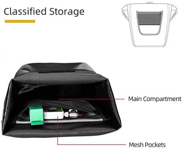 ROCKBROS AS-003-1BK Gepäckträgertasche Vorne/Hinten 12-16L