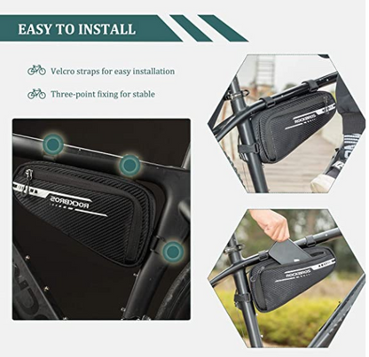 ROCKBROS B75 Fahrrad Rahmentasche Dreieckstasche 1.2L Schwarz