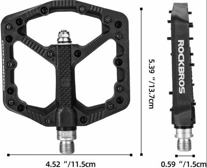 ROCKBROS Fahrrad Pedale Mountainbike Rennrad Fahrradpedale 9/16 Zoll 3 Sealed Bearing