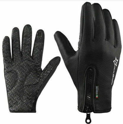 ROCKBROS Fahrradhandschuhe Damen Herren Winter Handschuhe Touchscreen Winddicht