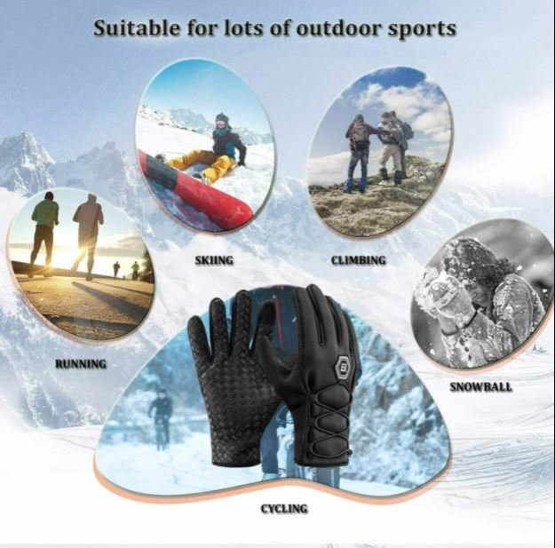 ROCKBROS Fahrradhandschuhe Damen Herren Winter Handschuhe Touchscreen Winddicht