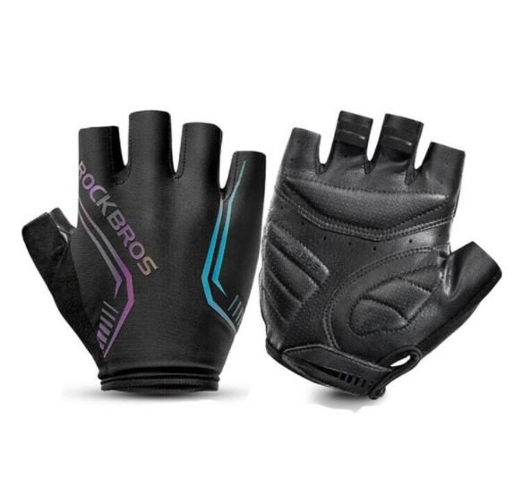 ROCKBROS Fahrradhandschuhe Halbfinger Handschuhe PU+SBR Damen/Herren Radsport