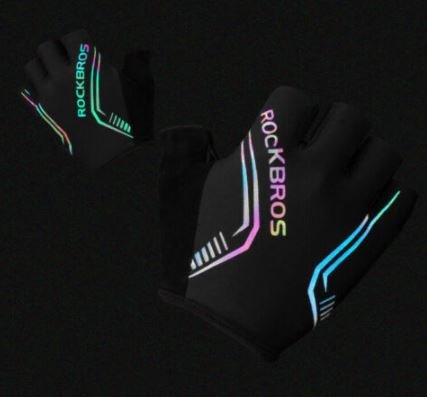 ROCKBROS Fahrradhandschuhe Halbfinger Handschuhe PU+SBR Damen/Herren Radsport