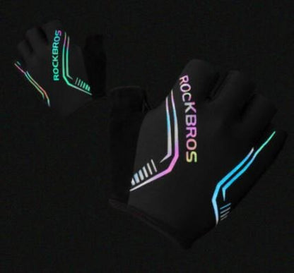 ROCKBROS Fahrradhandschuhe Halbfinger Handschuhe PU+SBR Damen/Herren Radsport