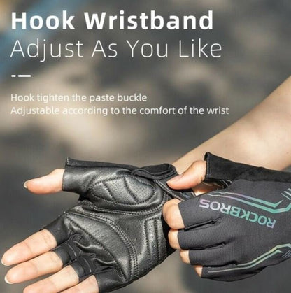 ROCKBROS Fahrradhandschuhe Halbfinger Handschuhe PU+SBR Damen/Herren Radsport