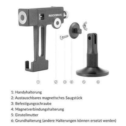 ROCKBROS Handyhalterung Multifunktional Magnet Handy Halterung Universal
