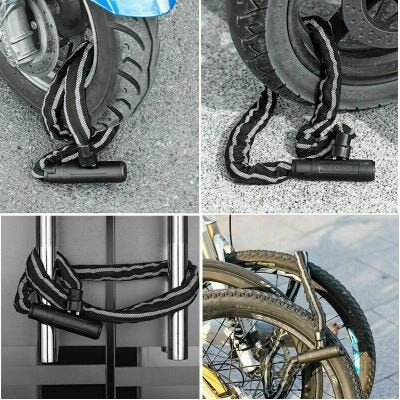 ROCKBROS LCXR0100 Fahrradschloss Kettenschloss 116CM Mit Schlüssel 6MM