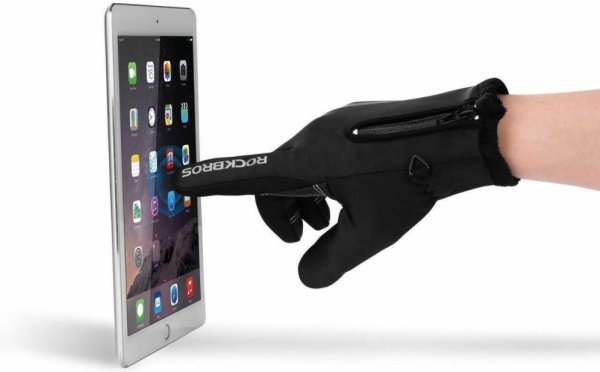 ROCKBROS Motorrad Handschuhe Fahrrad Handschuhe Winter Touchscreen Wasserdicht