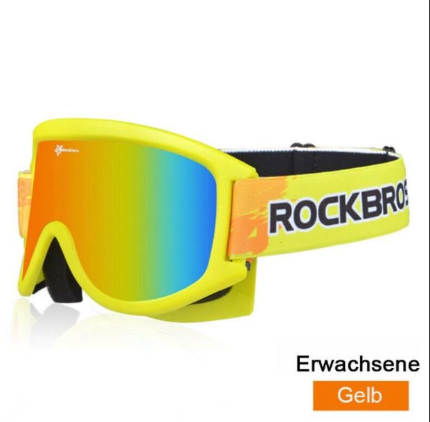 ROCKBROS Skibrille Für Frauen Herren Kinder Goggles Winter Anti-Fog-Skibrille