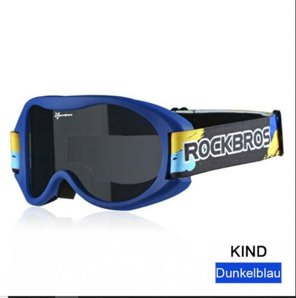 ROCKBROS Skibrille Für Frauen Herren Kinder Goggles Winter Anti-Fog-Skibrille