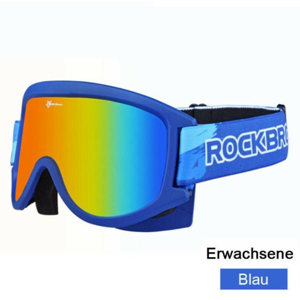 ROCKBROS Skibrille Für Frauen Herren Kinder Goggles Winter Anti-Fog-Skibrille