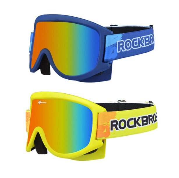 ROCKBROS Skibrille Für Frauen Herren Kinder Goggles Winter Anti-Fog-Skibrille