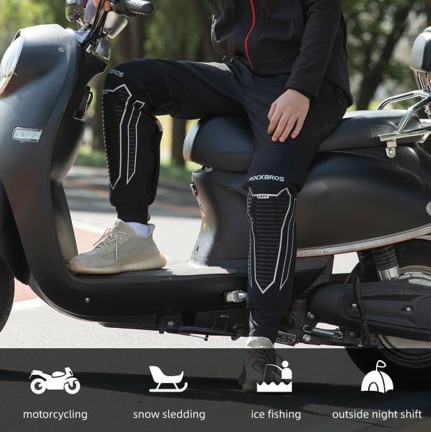 ROCKBROS TT009 Knieschutz 1 Paar Thermal Kniewärmer Motorrad Winddicht