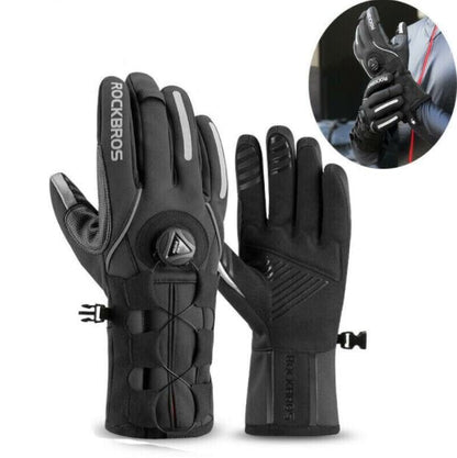 ROCKBROS Winter Skihandschuhe Handschuhe SBR Fahrrad Motorrad Winddicht M-2XL